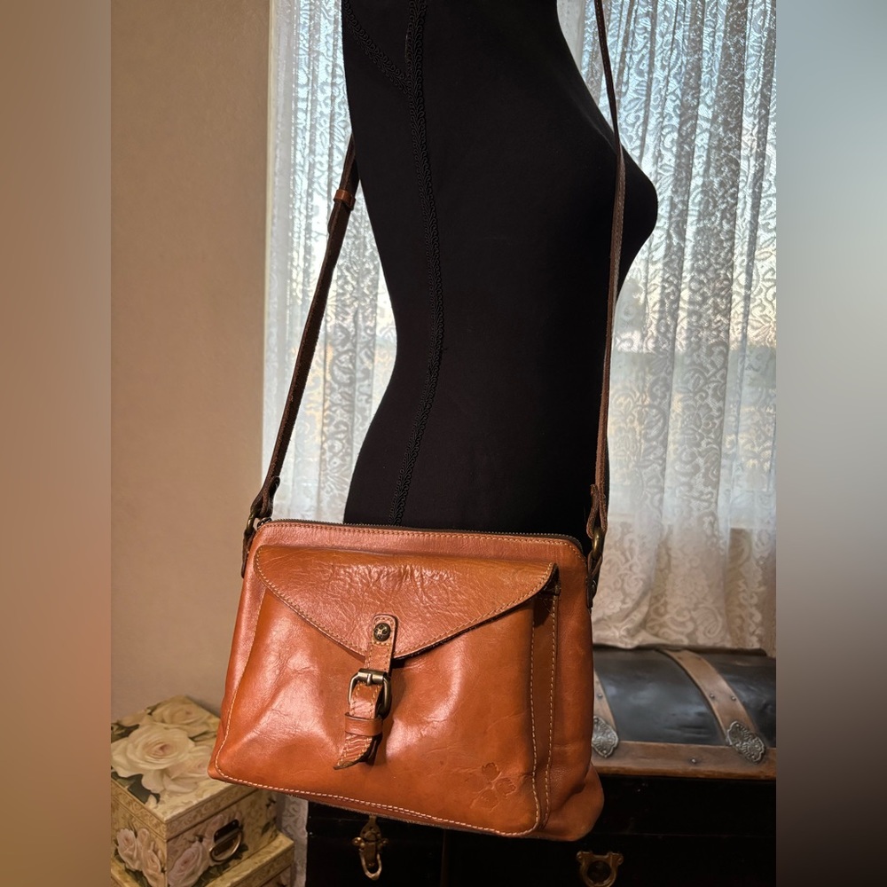 Brown Leather Crossbody Bag by Patricia Nash